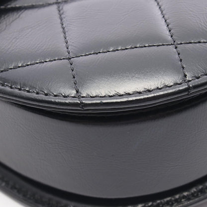 Chanel Shoulder Bag Quilted Black Leather Chain — view 8