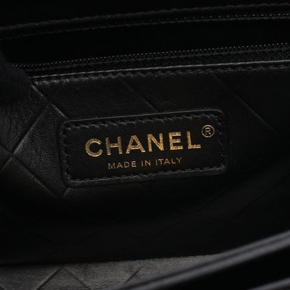 Chanel Shoulder Bag Quilted Black Leather Chain — view 4