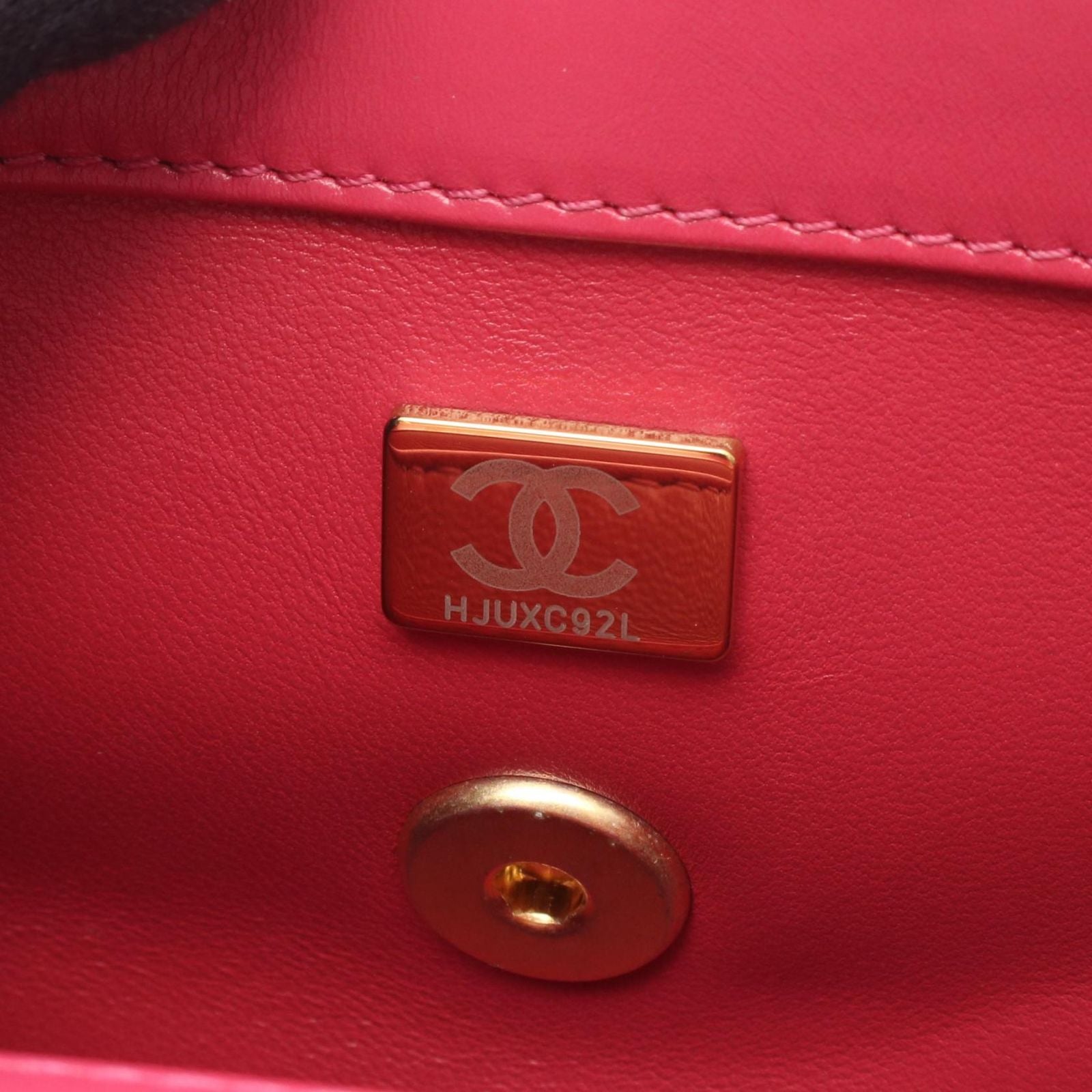 Chanel Shoulder Bag Quilted Flap Magenta Leather Chain — view 5