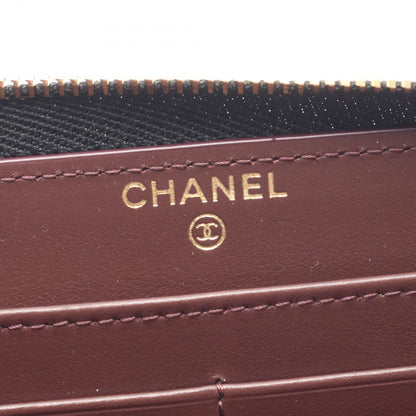 Chanel Roundlong Wallet Classic Long Zip Quilted Black Caviar Leather — view 4
