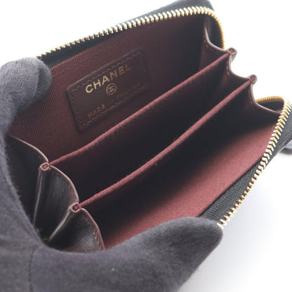 Chanel Coin Case Classic Zip Coinpa Quilted Black Caviar Leather — view 3