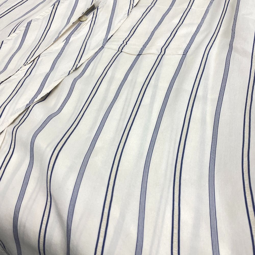 Balenciaga 34 Silk Long Sleeve Shirt Cream — view 7