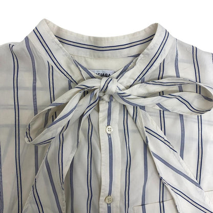 Balenciaga 34 Silk Long Sleeve Shirt Cream — view 3