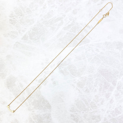 Tiffany & Co T Smile Mini Yellow Gold Necklace — view 4