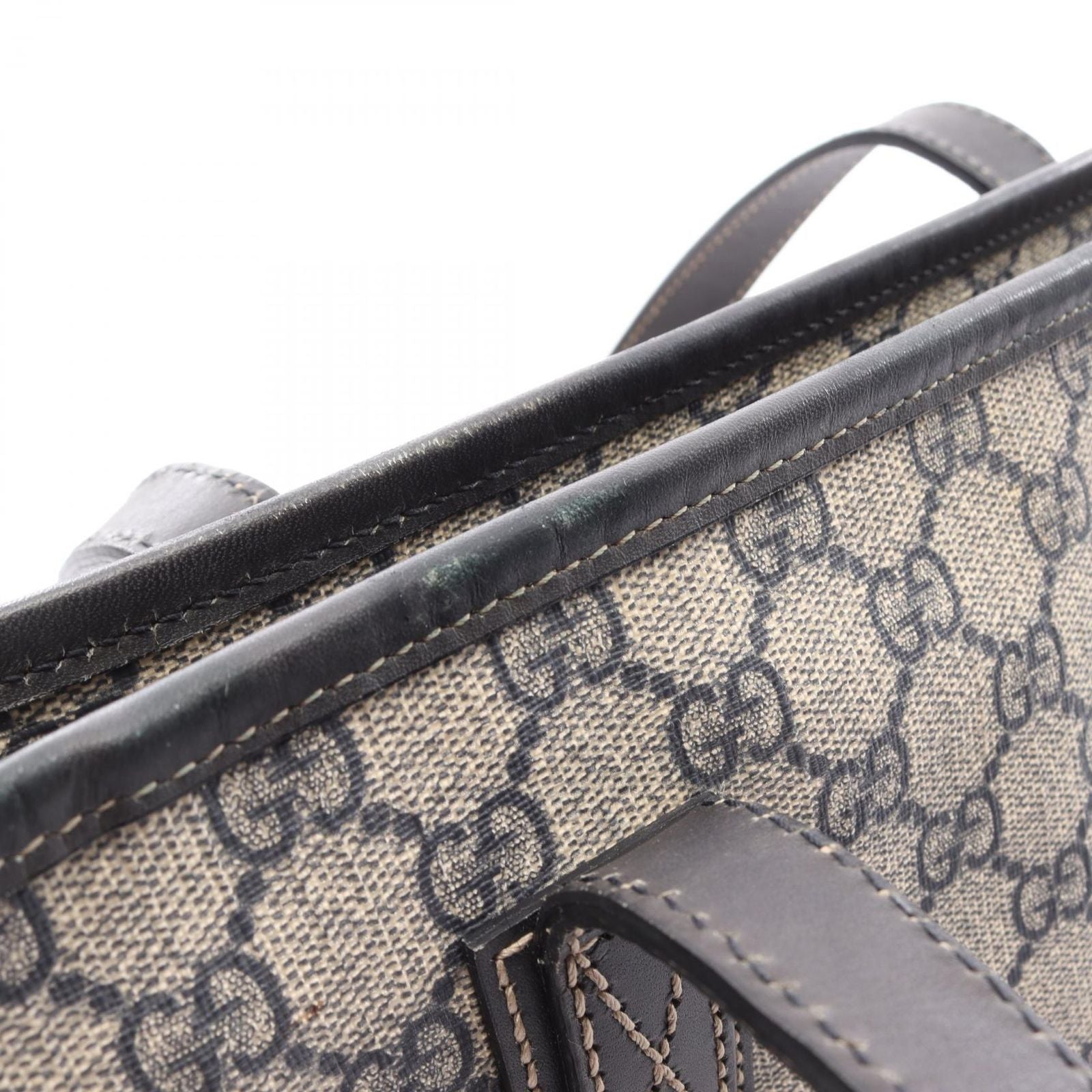 Gucci Tote GG Spuri Beige Navy Leather — view 7