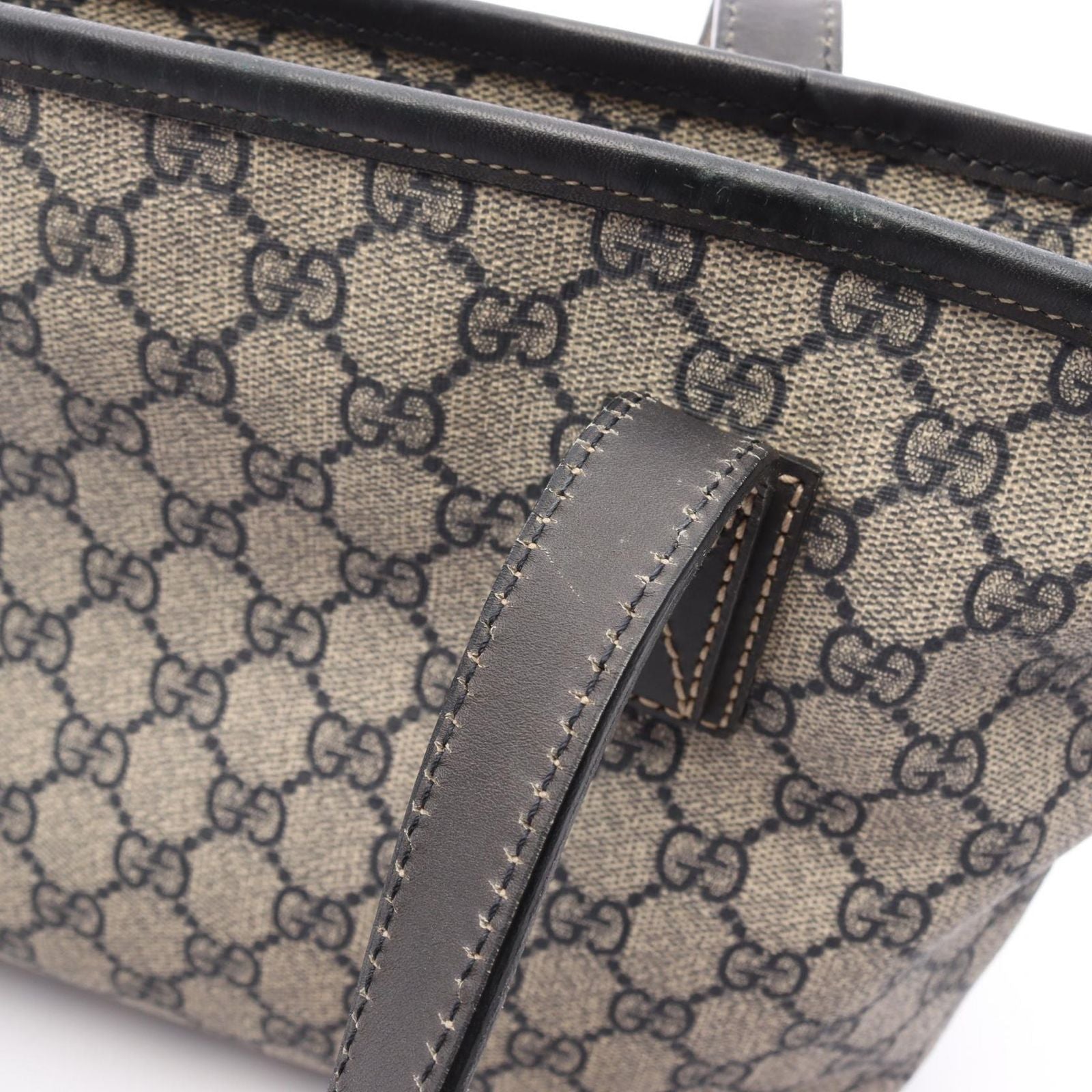 Gucci Tote GG Spuri Beige Navy Leather — view 8