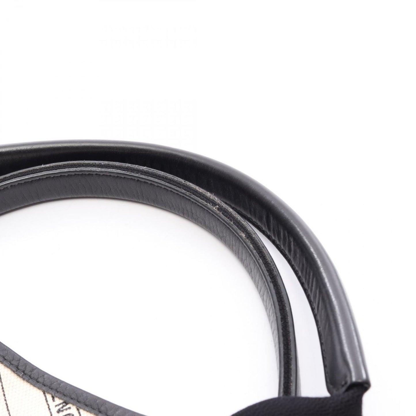 Balenciaga Tote Navy Cabas S Hippopotamus Ivory Black Canvas Leather — view 8