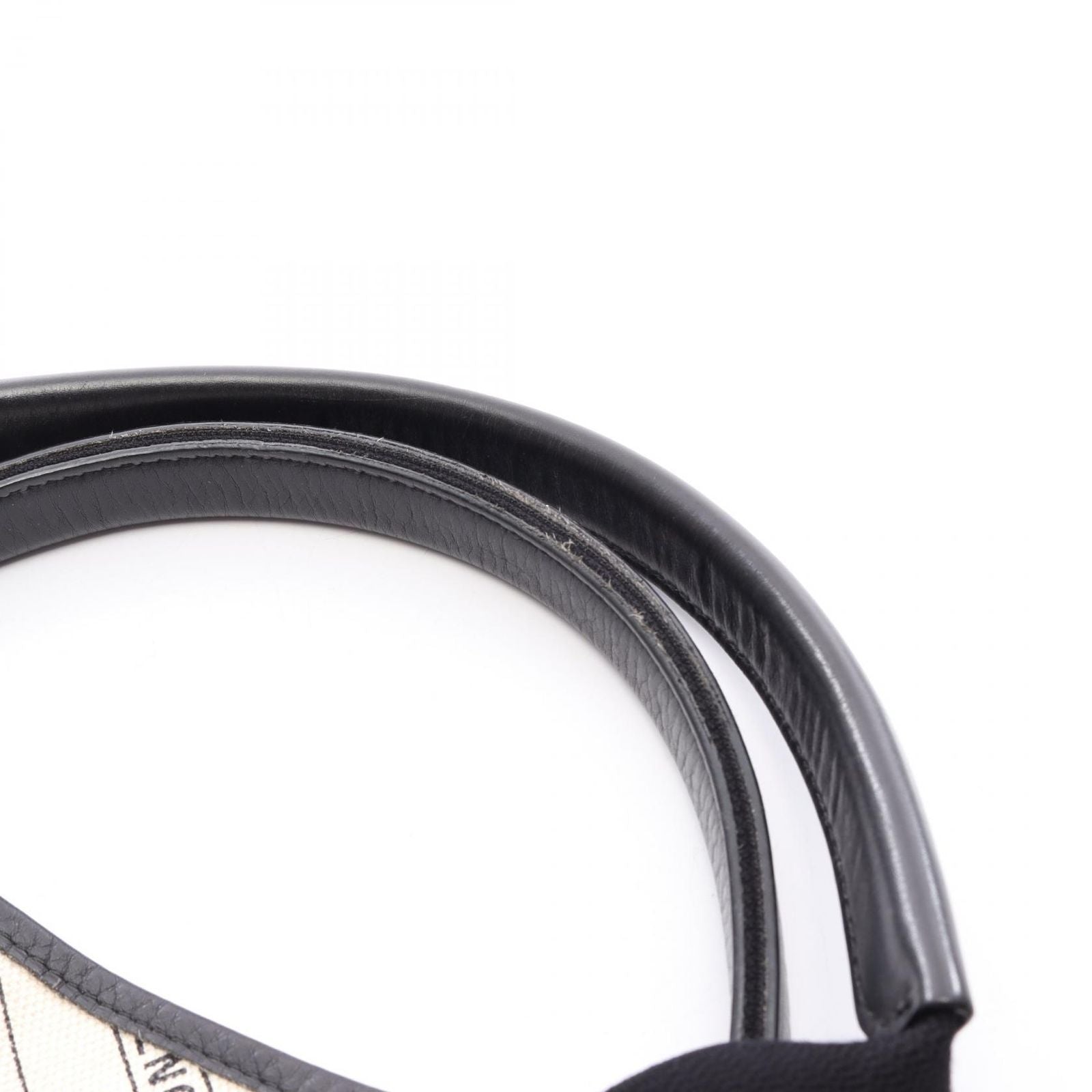 Balenciaga Tote Navy Cabas S Hippopotamus Ivory Black Canvas Leather — view 8