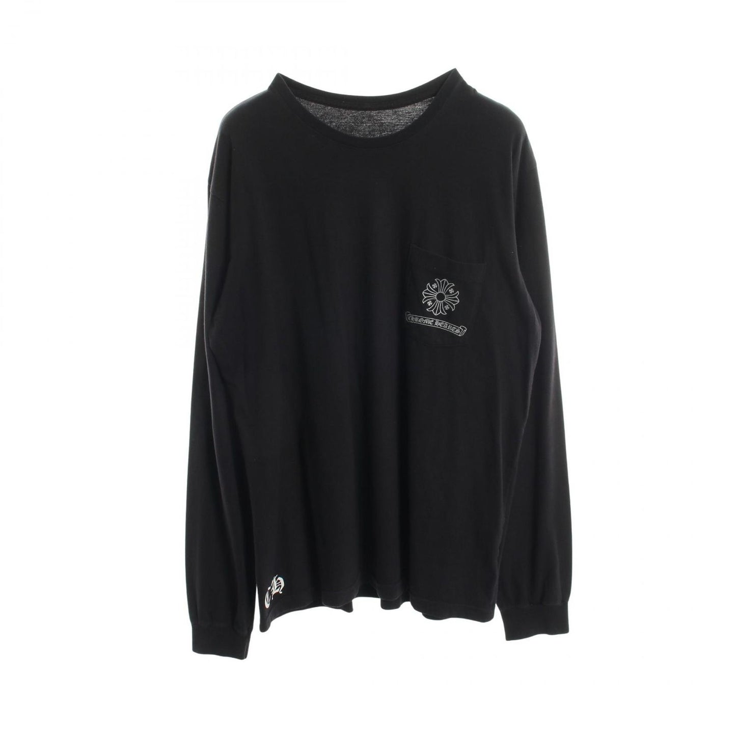 Chrome Hearts Ha Long Sleeve T-Shirt CH Plus Block Cross Print Kuru Neck Cotton
