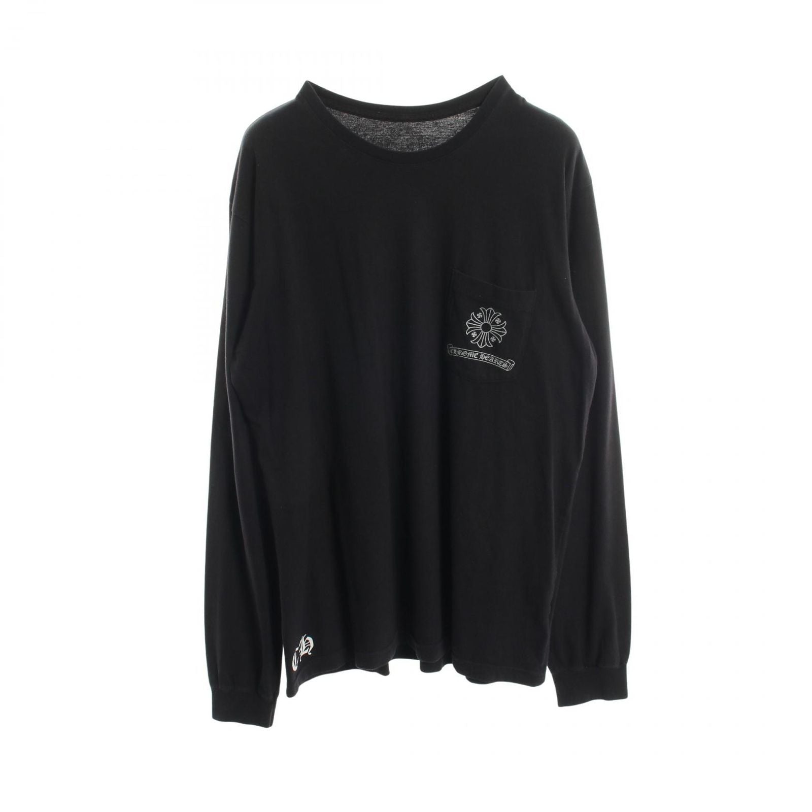 Chrome Hearts Ha Long Sleeve T-Shirt CH Plus Block Cross Print Kuru Neck Cotton