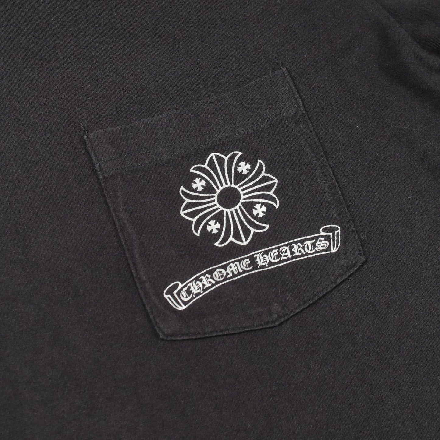 Chrome Hearts Ha Long Sleeve T-Shirt CH Plus Block Cross Print Kuru Neck Cotton — view 7