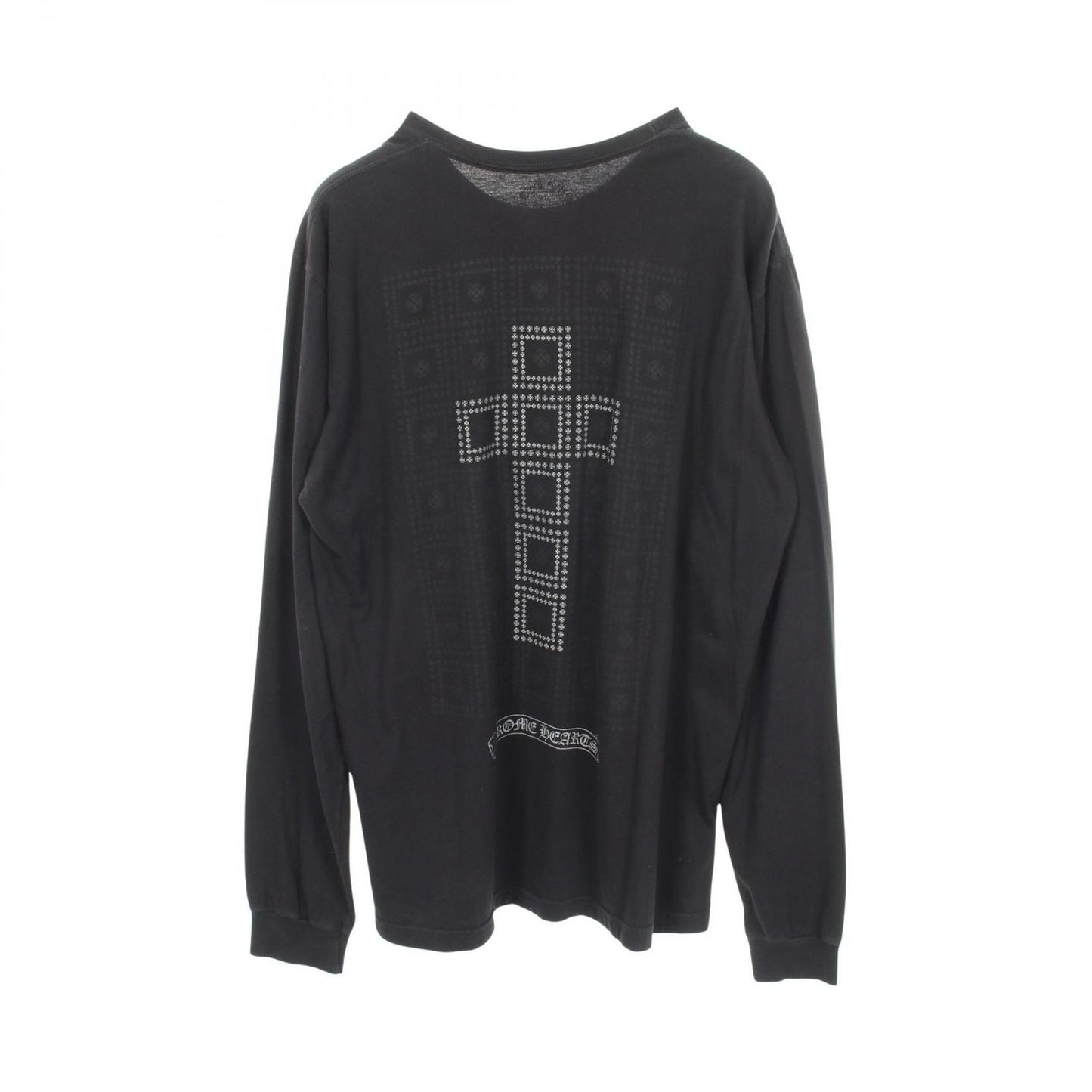 Chrome Hearts Ha Long Sleeve T-Shirt CH Plus Block Cross Print Kuru Neck Cotton — view 2