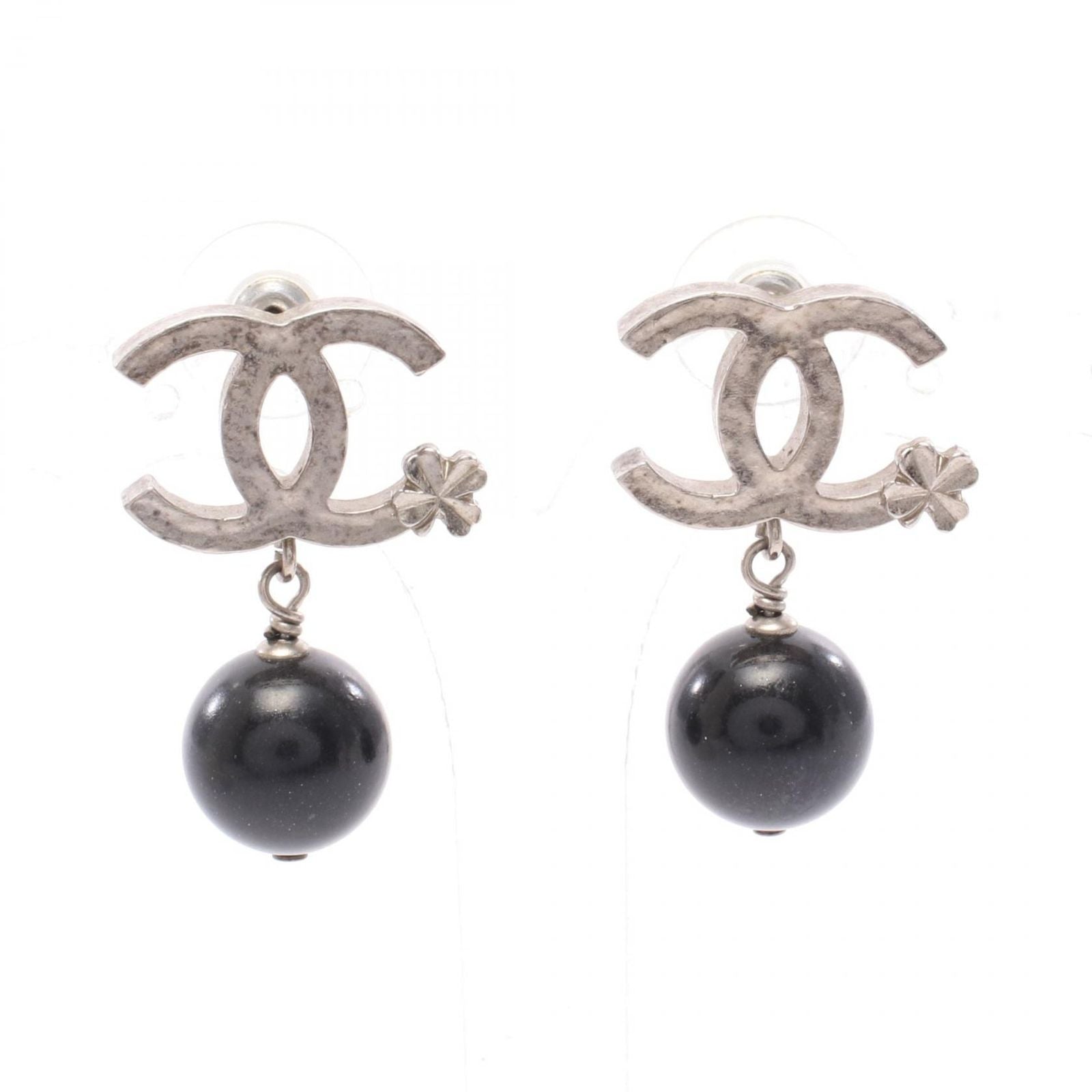 Chanel Earrings CC Logo Black