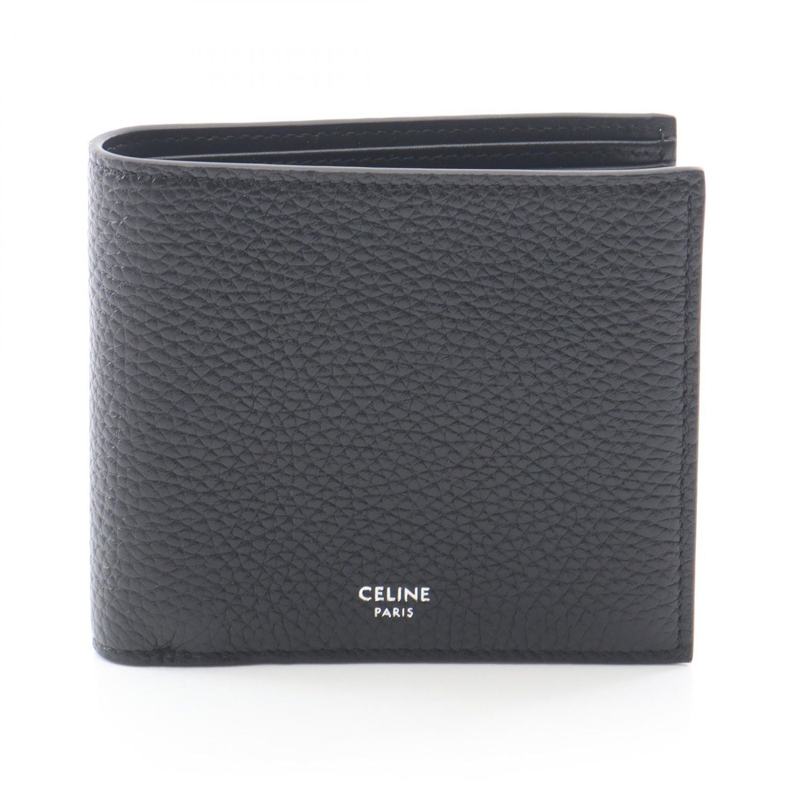 Celine Bi Foldwallet Black Leather Wallet