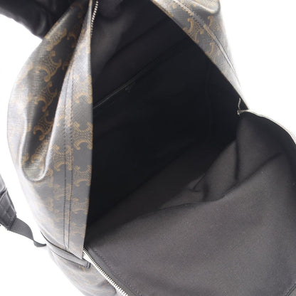 Celine Backpack Back Triomphe Black Leather Backpack — view 3