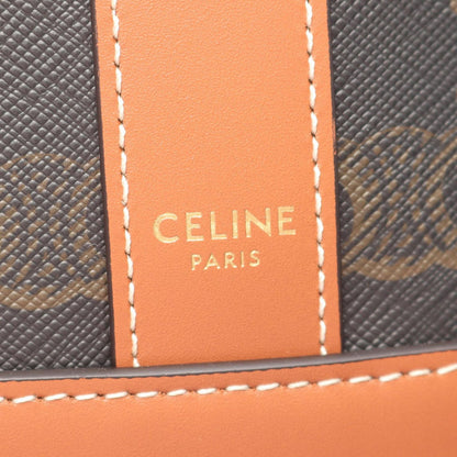 Celine Shoulder Bag le Bucket Triomphe Brown Leather — view 4