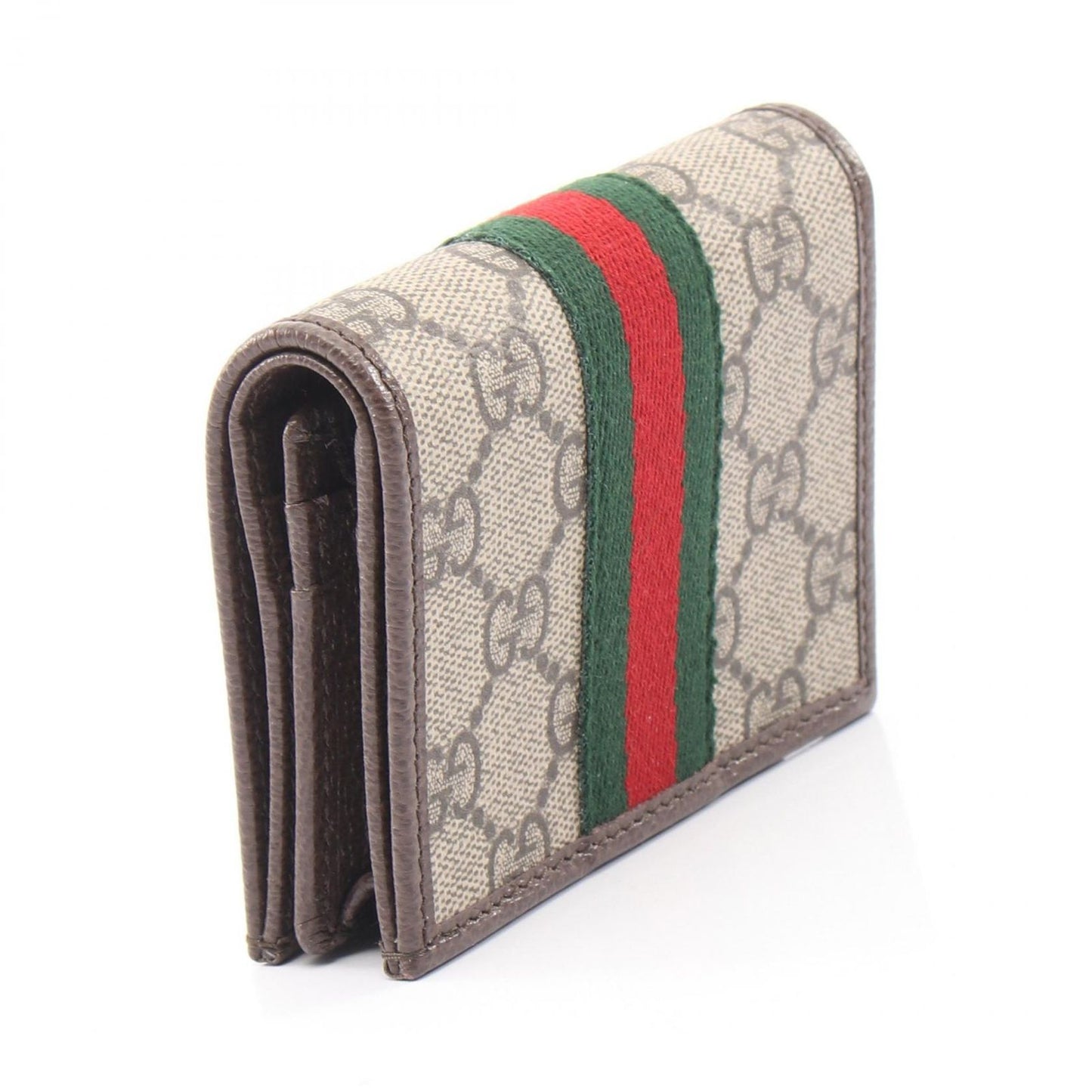 Gucci Bi Foldwallet Ophidia Sherry Line GG Spuri Beige Leather Wallet — view 2