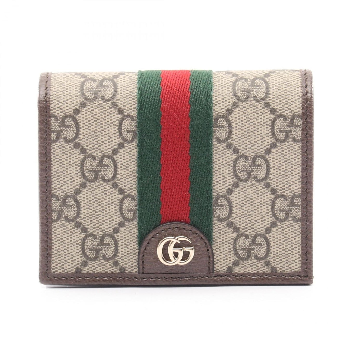 Gucci Bi Foldwallet Ophidia Sherry Line GG Spuri Beige Leather Wallet