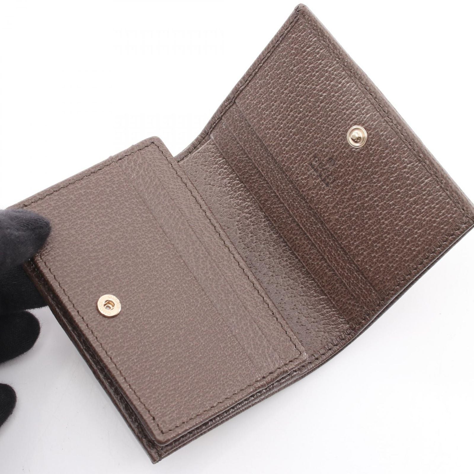 Gucci Bi Foldwallet Ophidia Sherry Line GG Spuri Beige Leather Wallet — view 3