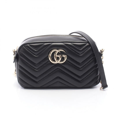 Gucci Shoulder Bag GG Marmont Black Leather
