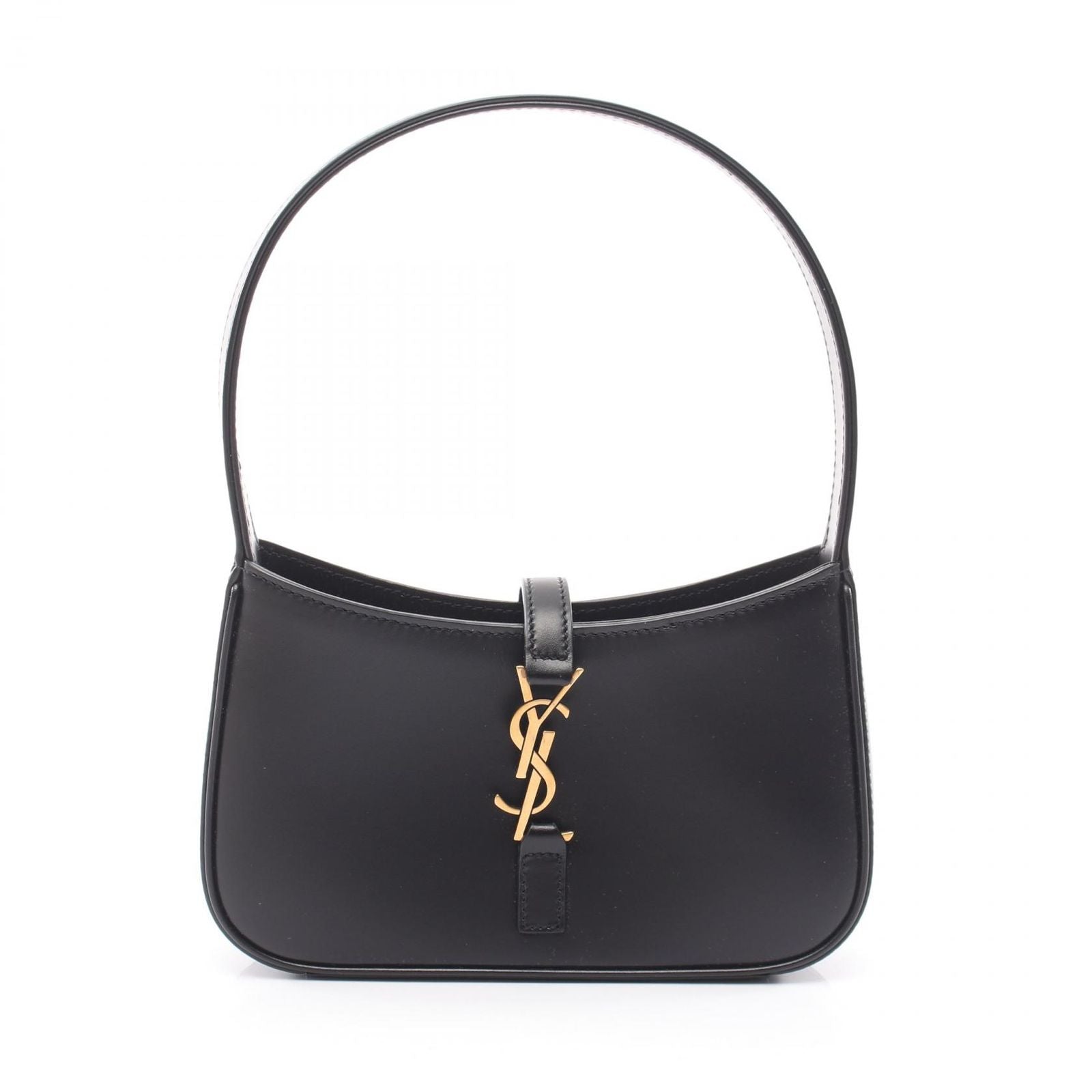 Saint Laurent Sanro Lampari Paris Handbag Mini le 5 a 7 Black Leather