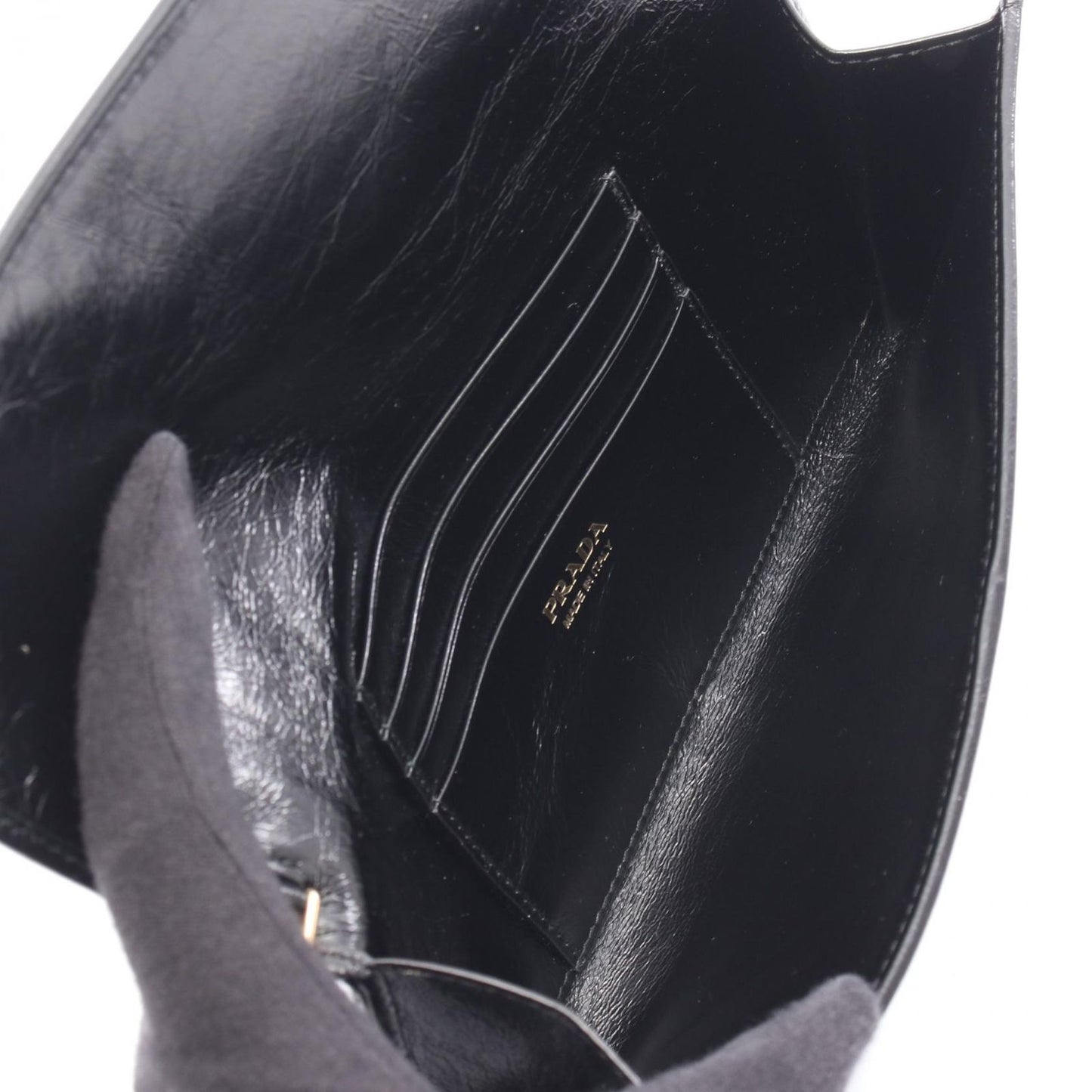 Prada Shoulder Bag Black Leather — view 3