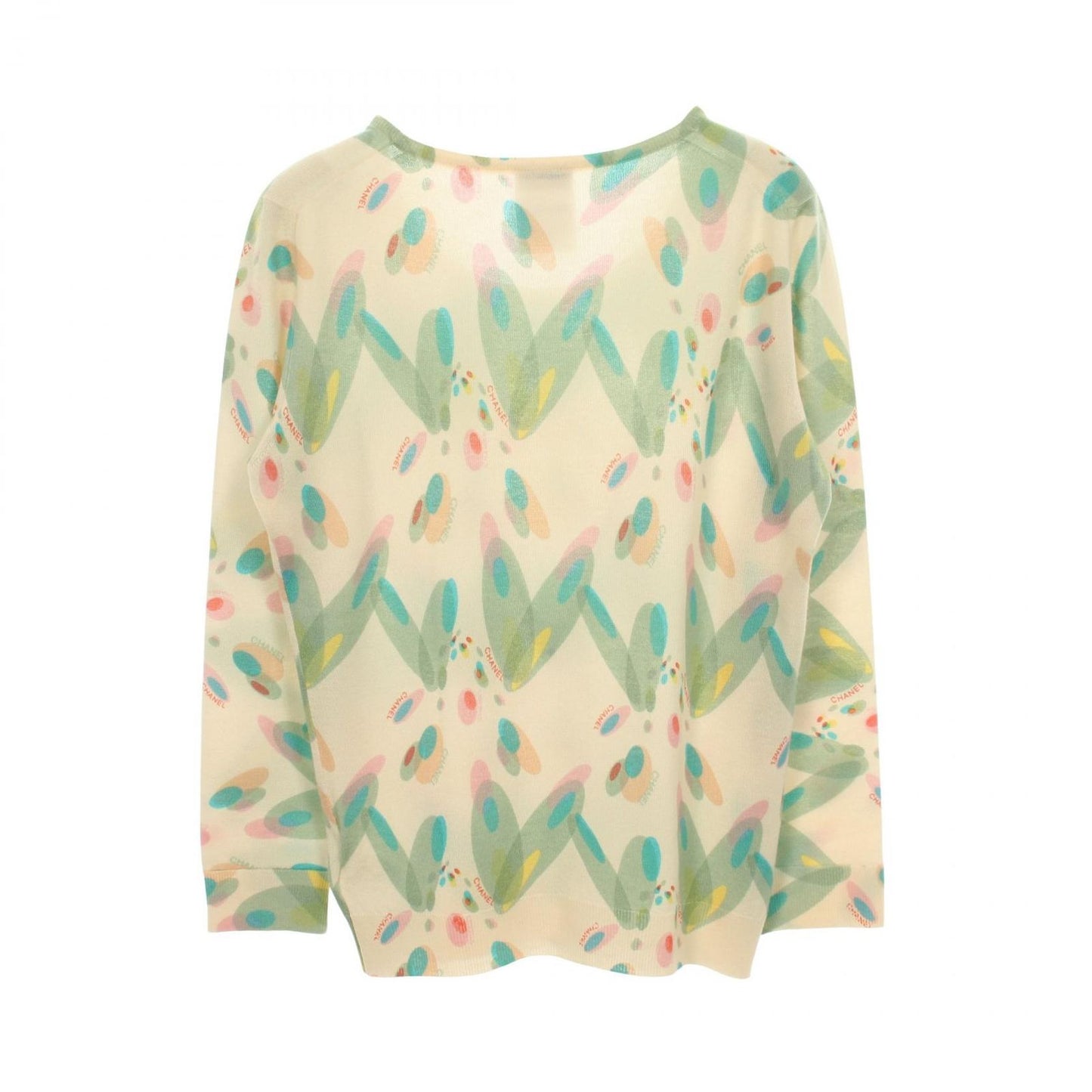 Chanel Knit All Over Pattern Cashmere Patternknit Sweater — view 2