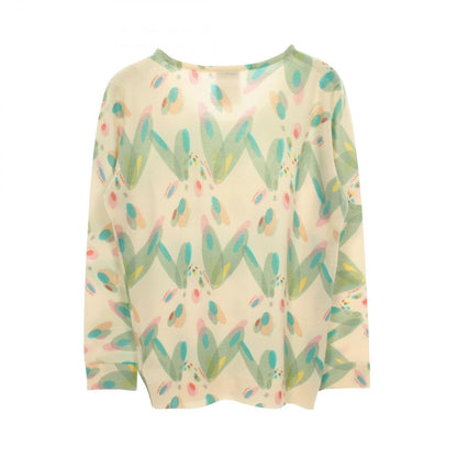 Chanel Knit All Over Pattern Cashmere Patternknit Sweater — view 2