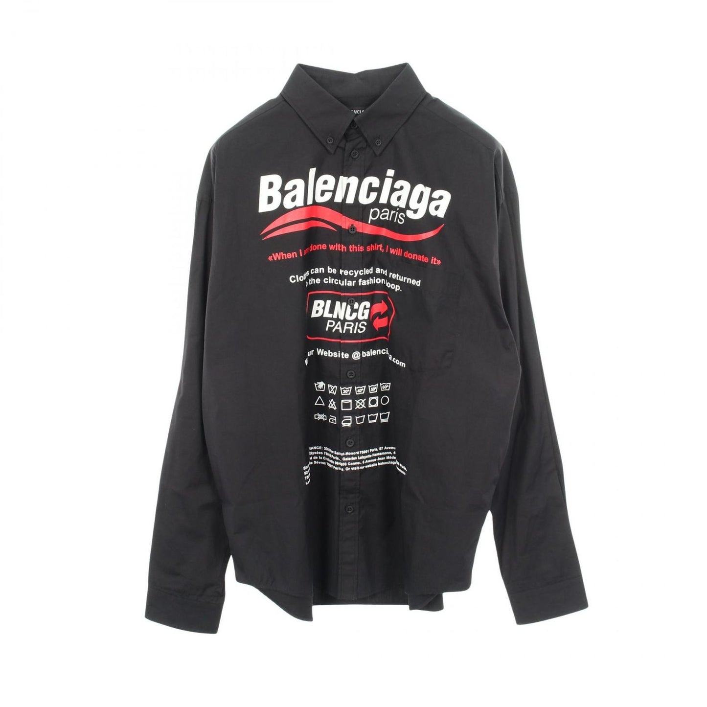 Balenciaga Logo Print Long Sleeve Sleeveshirt