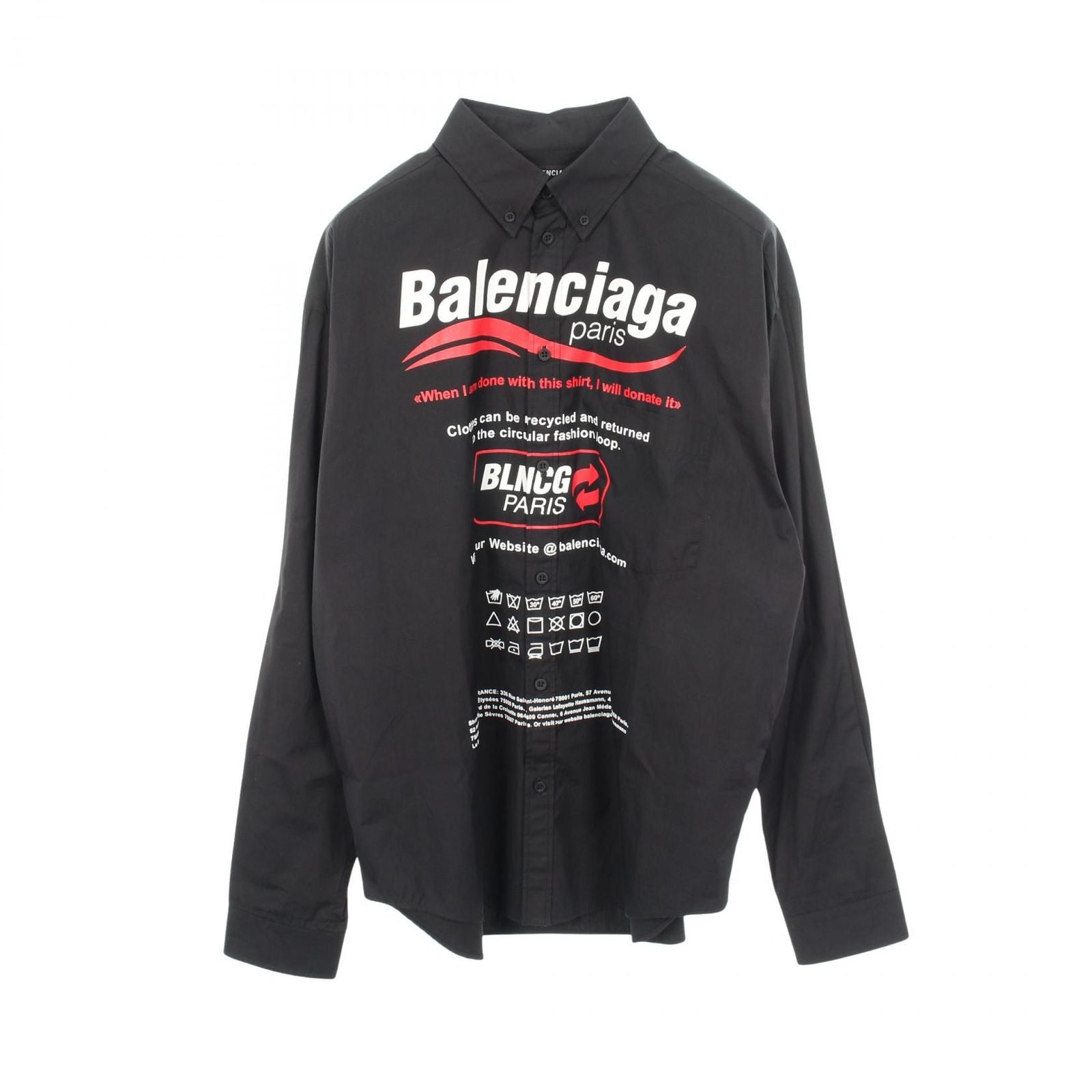 Balenciaga Logo Print Long Sleeve Sleeveshirt