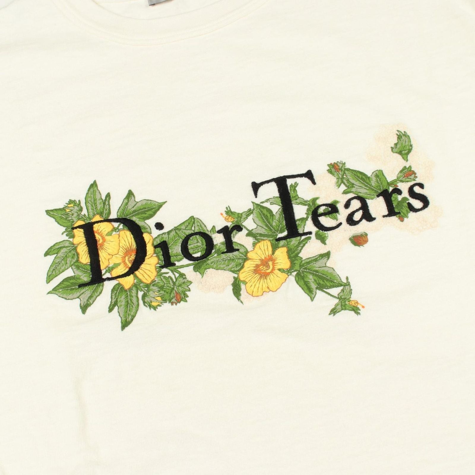 Dior Dio Short Sleeve T-Shirt Denim Tears Logo Embroidery Cotton — view 5
