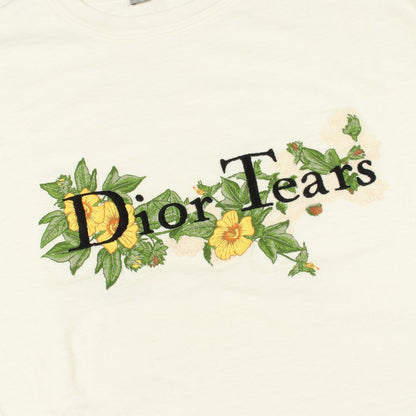 Dior Dio Short Sleeve T-Shirt Denim Tears Logo Embroidery Cotton — view 5