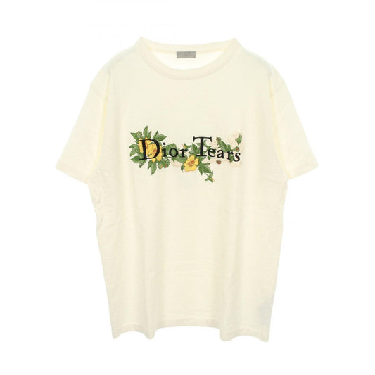 Dior Dio Short Sleeve T-Shirt Denim Tears Logo Embroidery Cotton