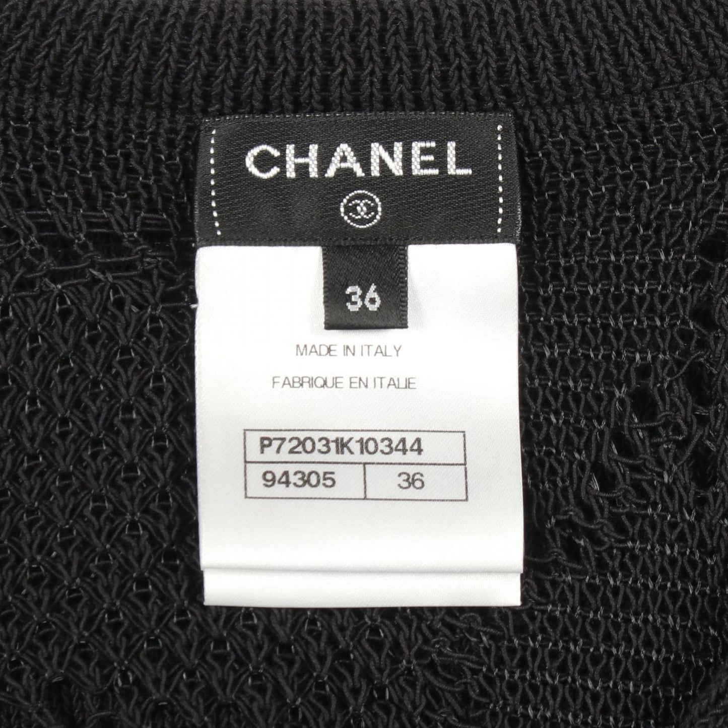 Chanel Knit CC Logo Camellia color Cotton Sweater — view 3