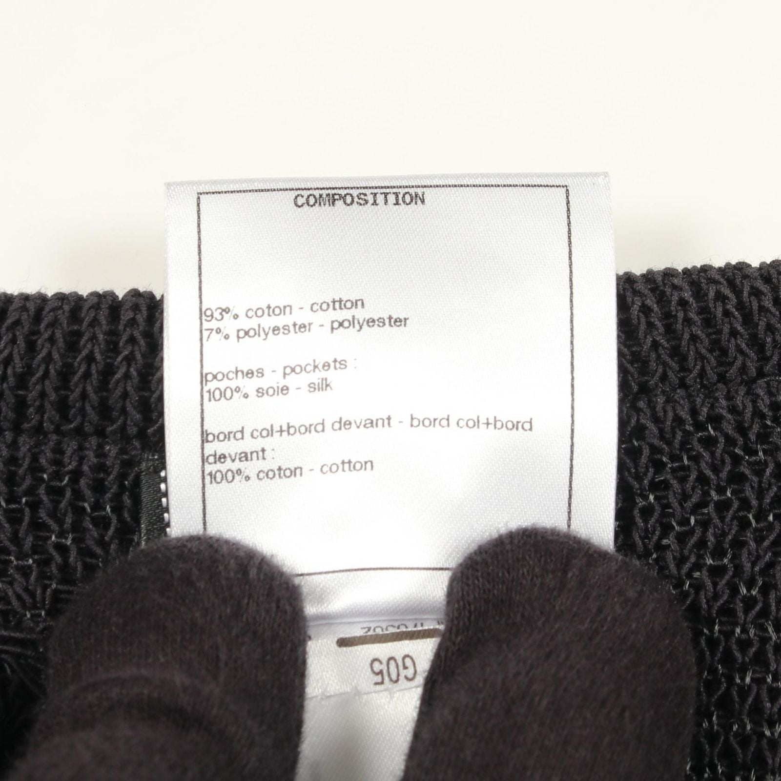Chanel Knit CC Logo Camellia color Cotton Sweater — view 4
