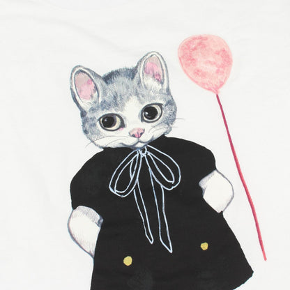 Gucci Short Sleeve T-Shirt Yuko Higuchi Cat Spangle Cotton — view 5