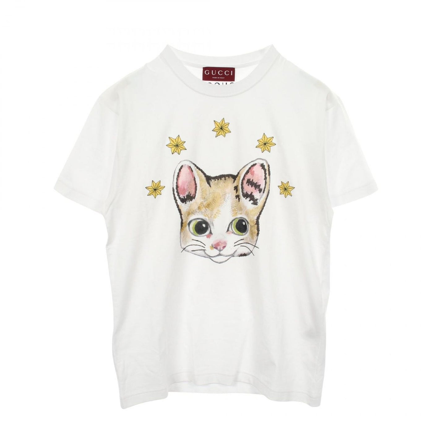 Gucci Short Sleeve T-Shirt Yuko Higuchi Cat Cotton
