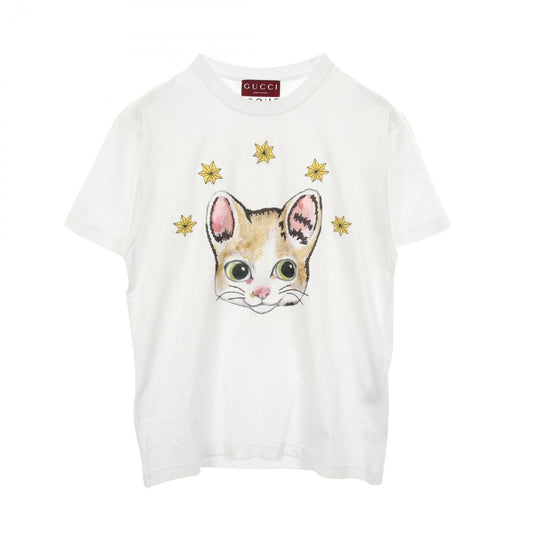 Gucci Short Sleeve T-Shirt Yuko Higuchi Cat Cotton
