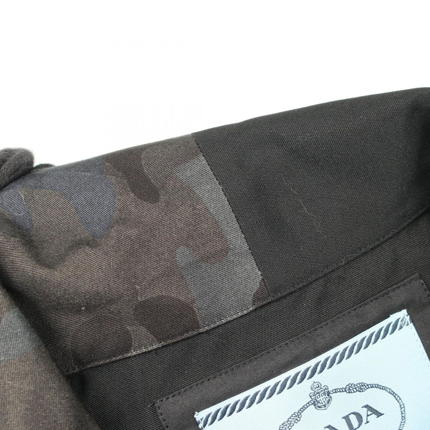 Prada Double Match Camouflage Ju Poplin Cotton Shirt — view 6