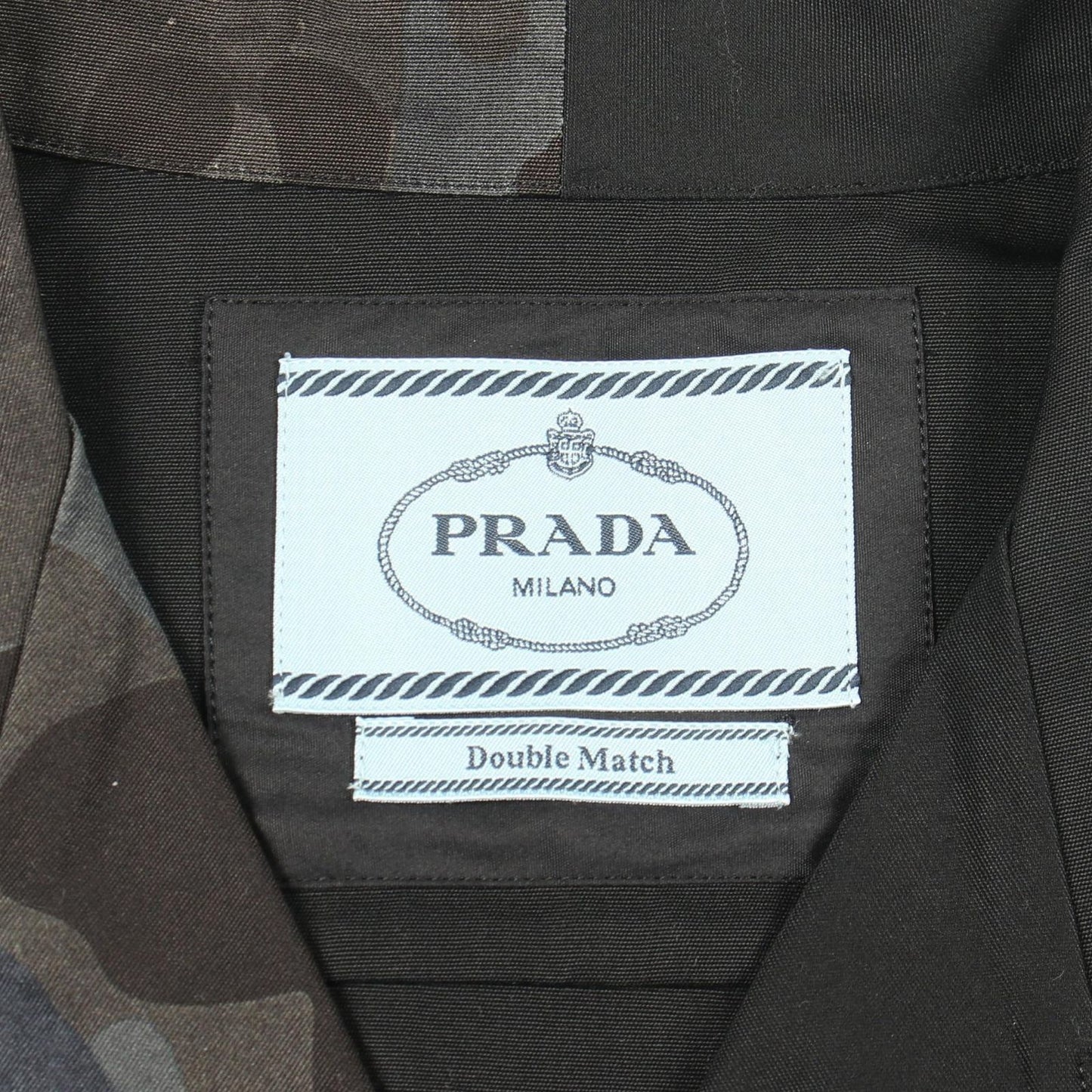 Prada Double Match Camouflage Ju Poplin Cotton Shirt — view 3