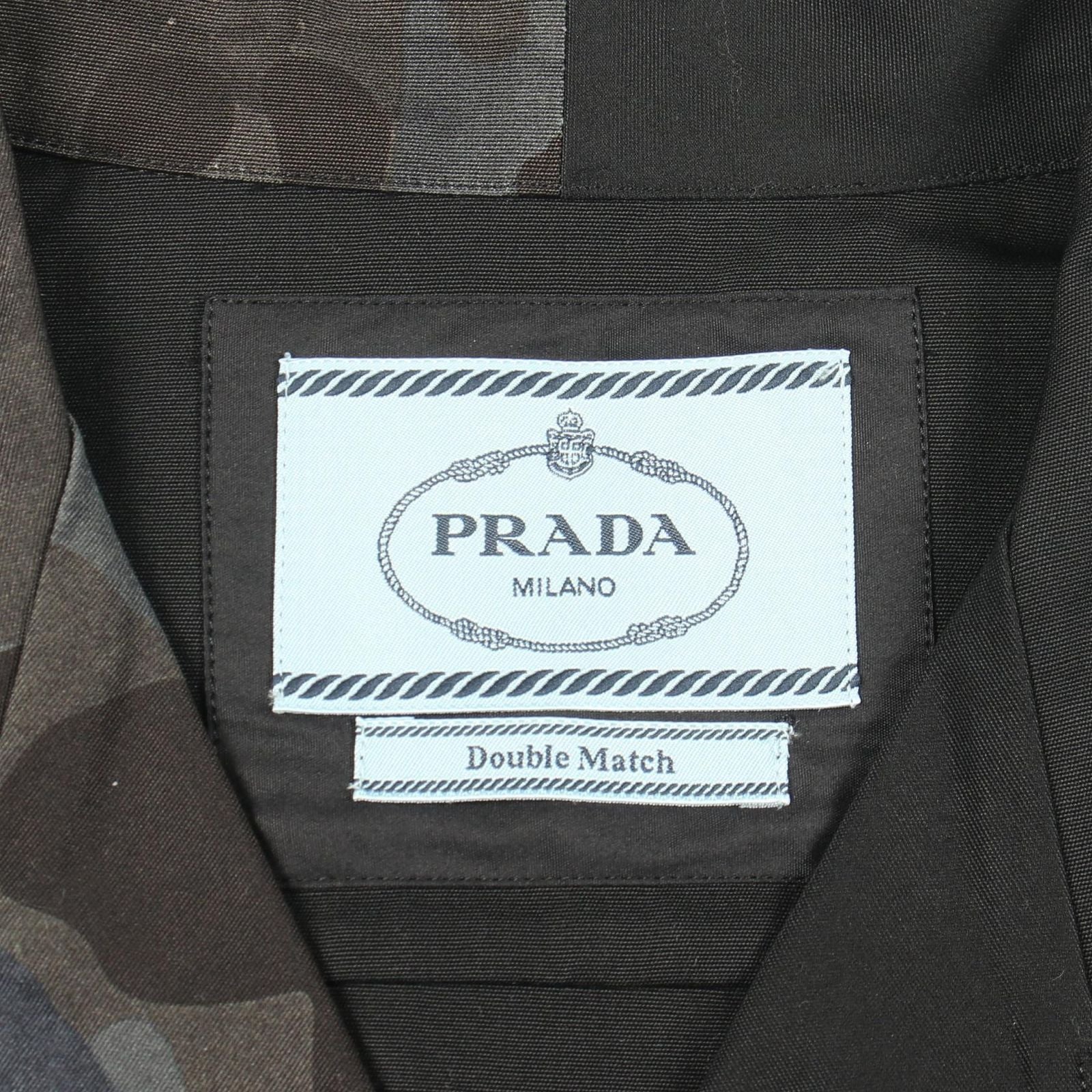 Prada Double Match Camouflage Ju Poplin Cotton Shirt — view 3