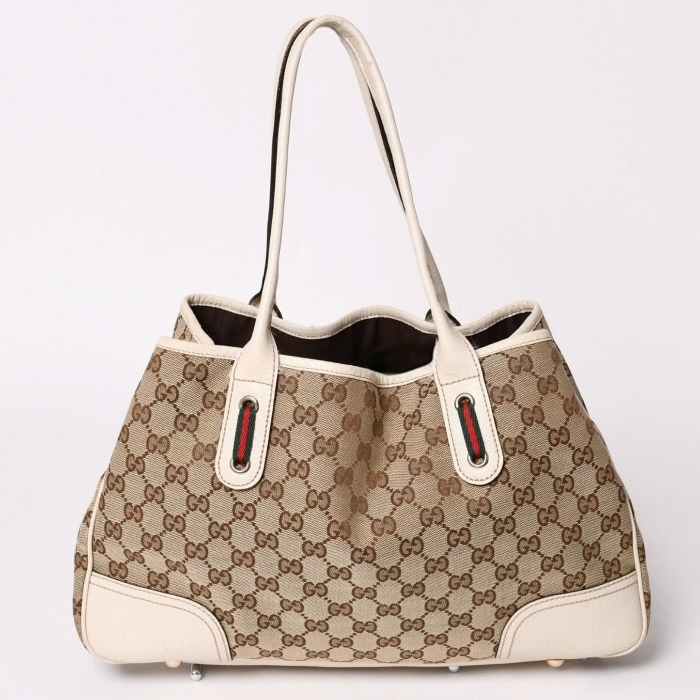 Gucci Tote Bag Ivory White Sherry Line — view 2