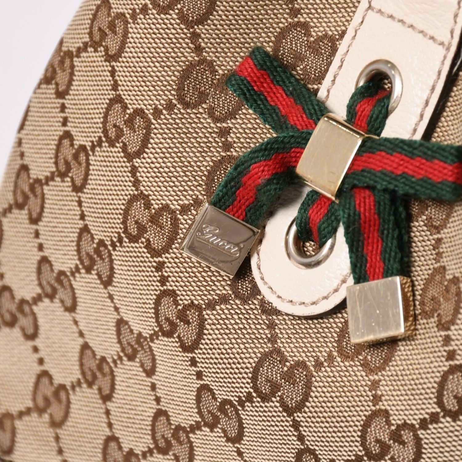 Gucci Tote Bag Ivory White Sherry Line — view 6