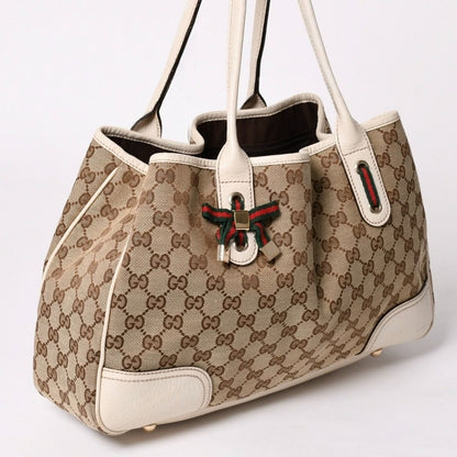 Gucci Tote Bag Ivory White Sherry Line — view 3