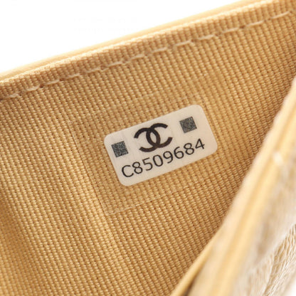 Chanel Tri Foldwallet Classic Flap Wallet Quilted Beige Caviar Leather — view 6
