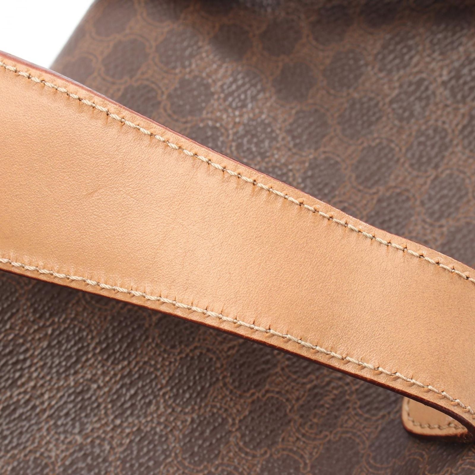 Celine Shoulder Bag Macadam brown Leather — view 8