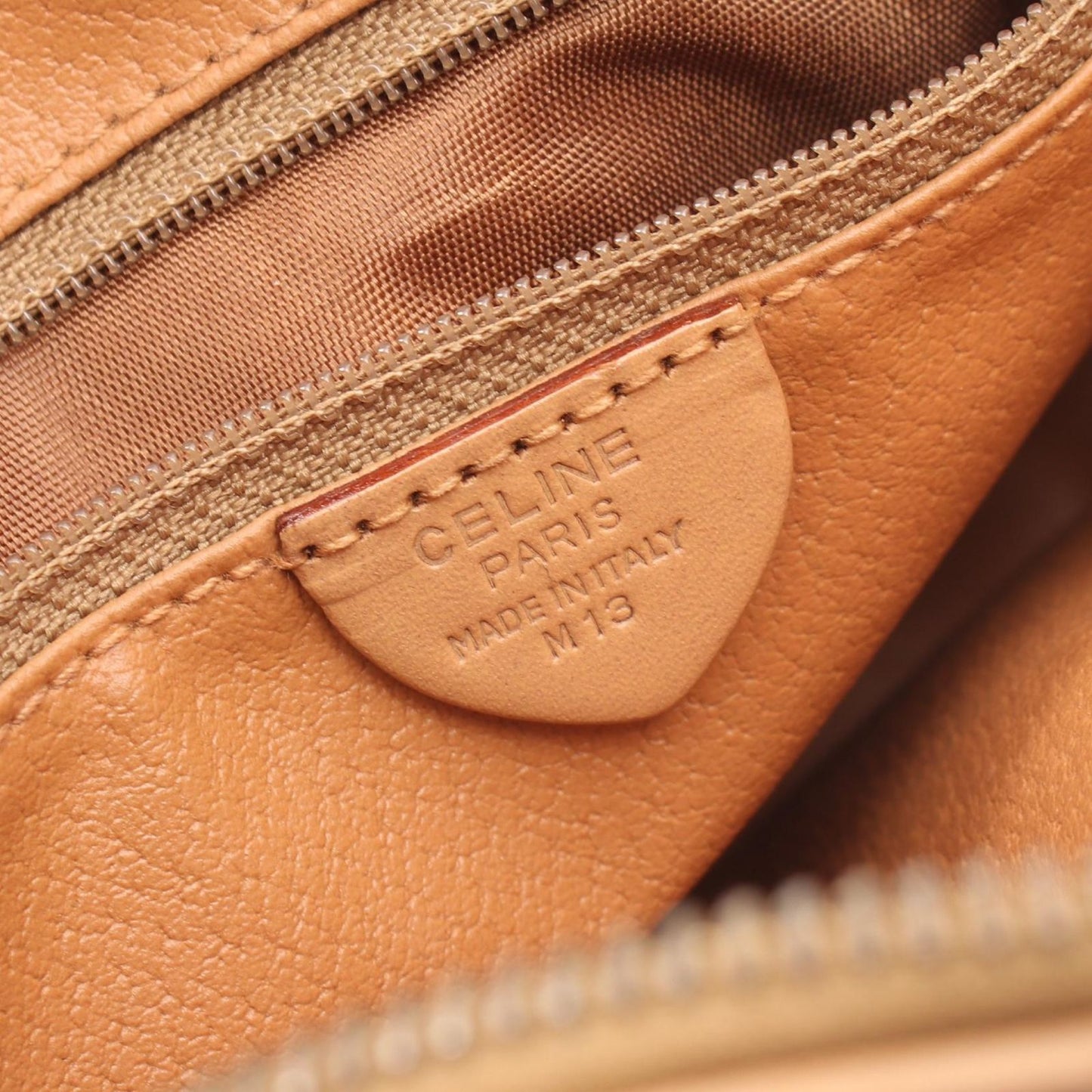Celine Shoulder Bag Macadam brown Leather — view 4