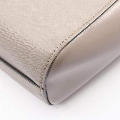 Prada Handbag 2-Way Gray Ju Leather Hand — view 8