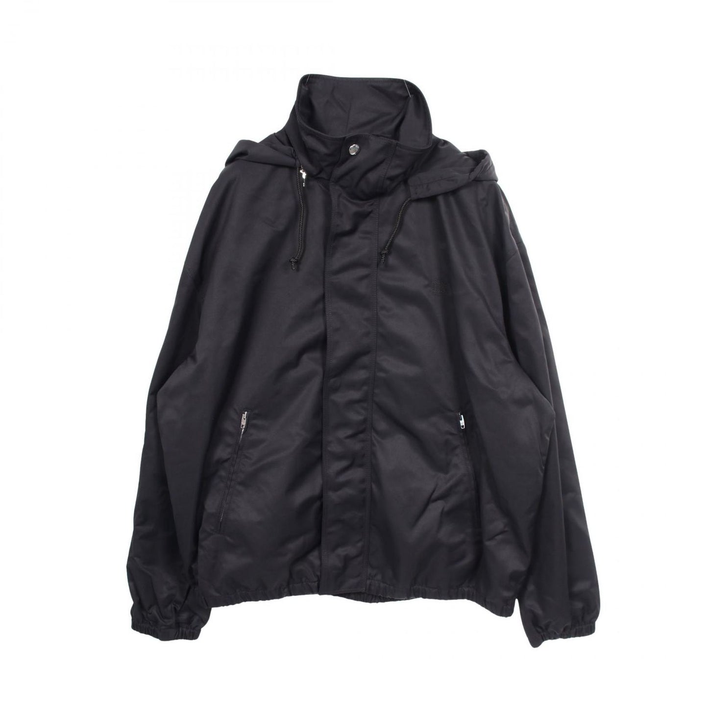 Celine Mountainhoodie Wind Blur Black Nylon Sweatshirt