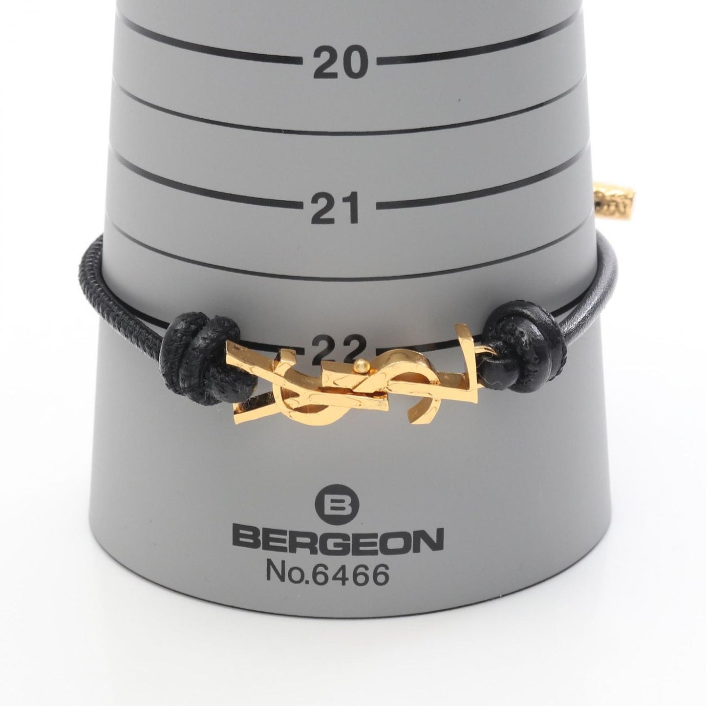 Saint Laurent Sanro Lampari Paris Bracelet Cassandra Black Leather — view 5